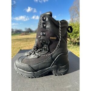 Cabela's Dry Plus Thinsulate Ultra Men Black Leather Winter Snow Boots Size 8 D